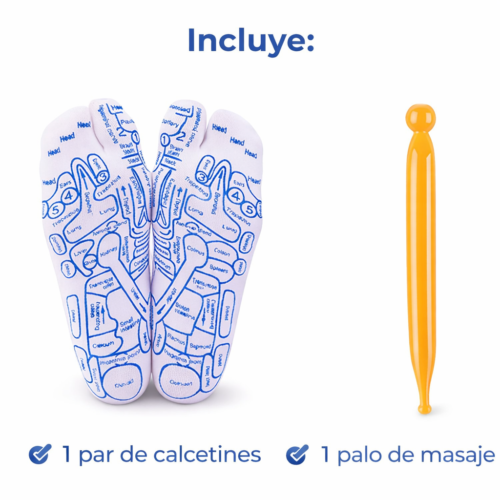 Calcetín de Reflexología y Masaje Relajante para Pies