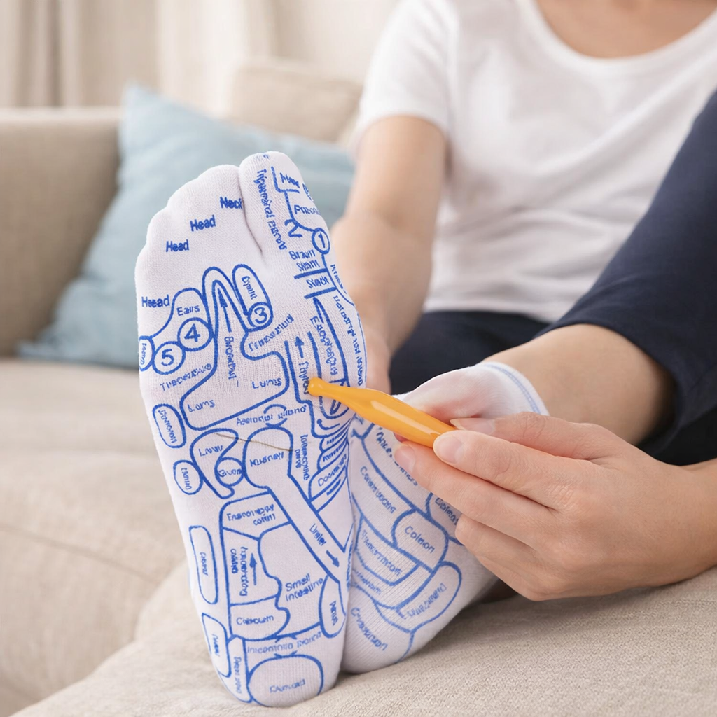 Calcetín de Reflexología y Masaje Relajante para Pies