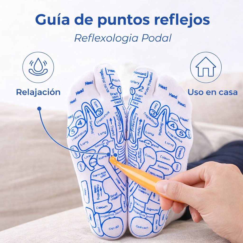 Calcetín de Reflexología y Masaje Relajante para Pies